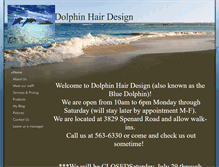 Tablet Screenshot of dolphinhair.com